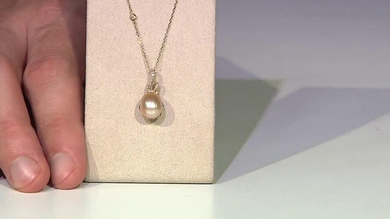 Video Gouden halsketting met een gouden zuidzee parel (CIRARI)