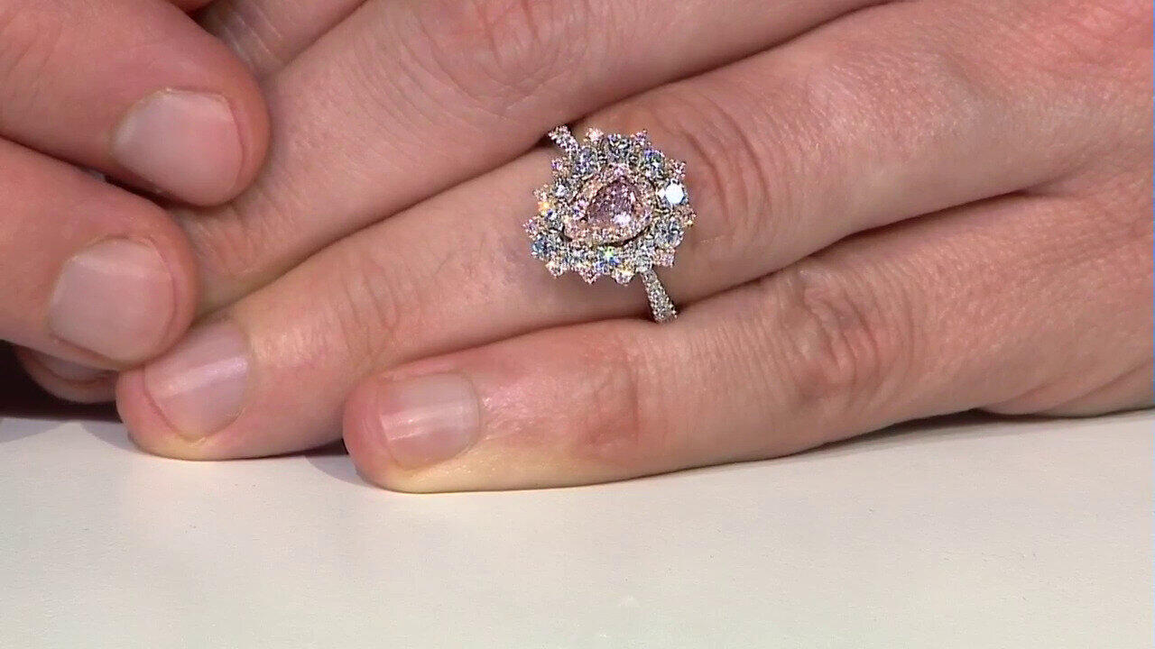 Video Anillo en oro con Diamante rosa I1 (CIRARI)