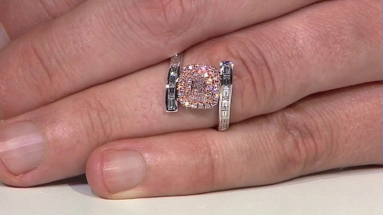 Video Anillo en oro con Diamante rosa I1 (CIRARI)