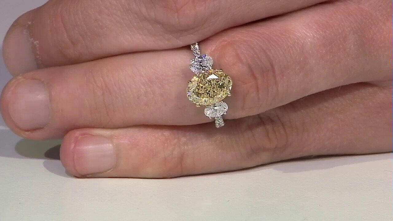 Video Anillo en oro con Diamante amarillo SI2 (CIRARI)