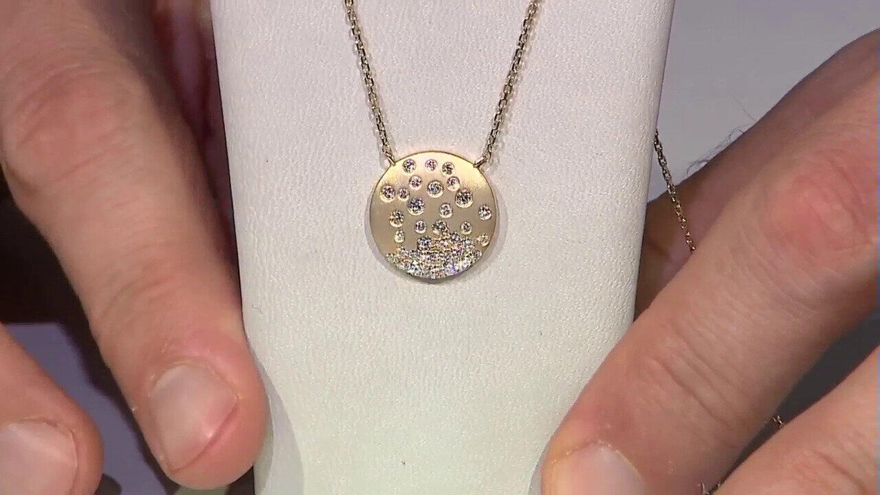 Video 14K SI1 (H) Diamond Gold Necklace (CIRARI)
