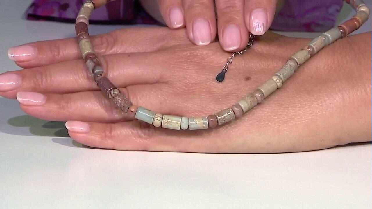 Video Shou Shan anhydrite Silver Necklace