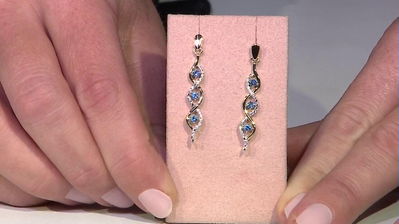 Video 9K Hauynite Gold Earrings
