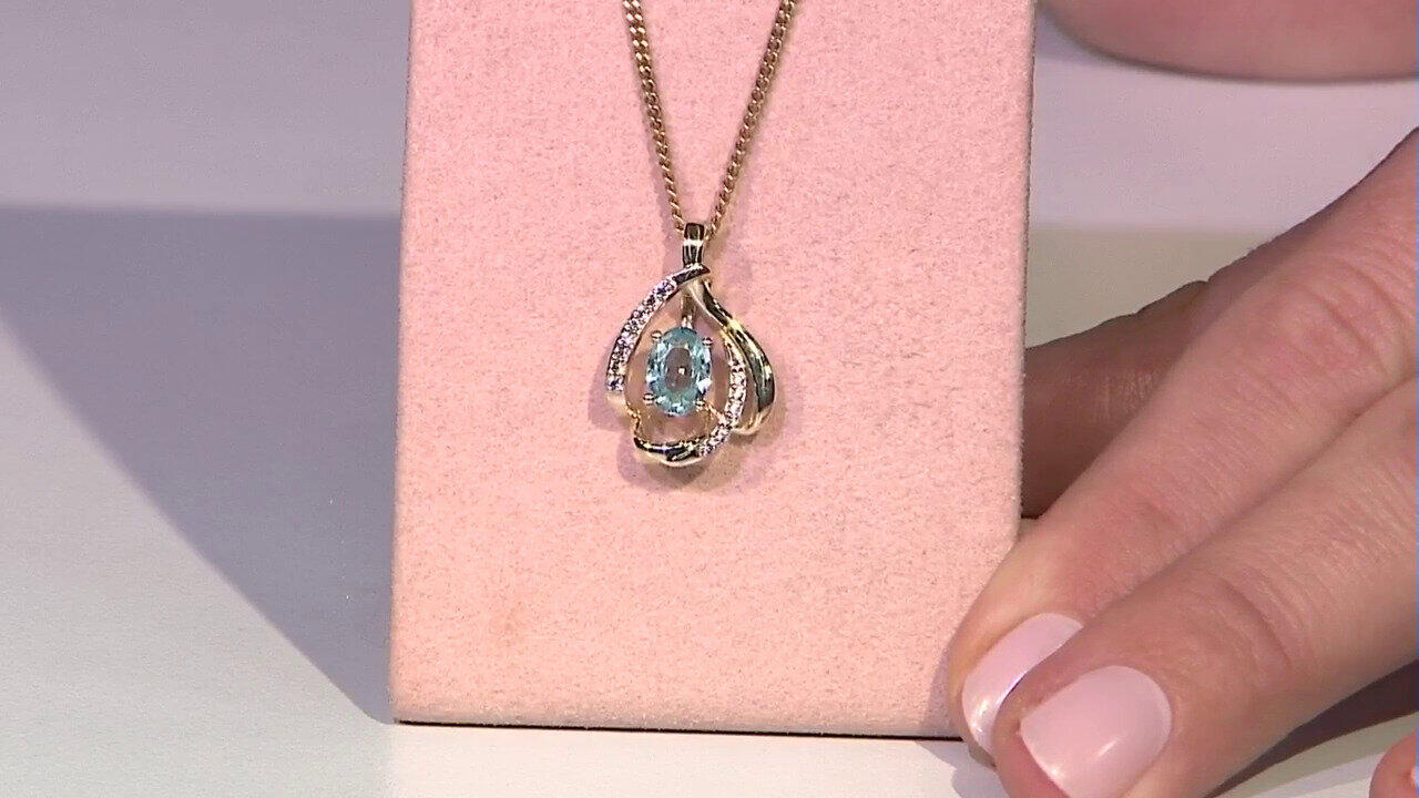 Video 9K Ratanakiri Zircon Gold Pendant