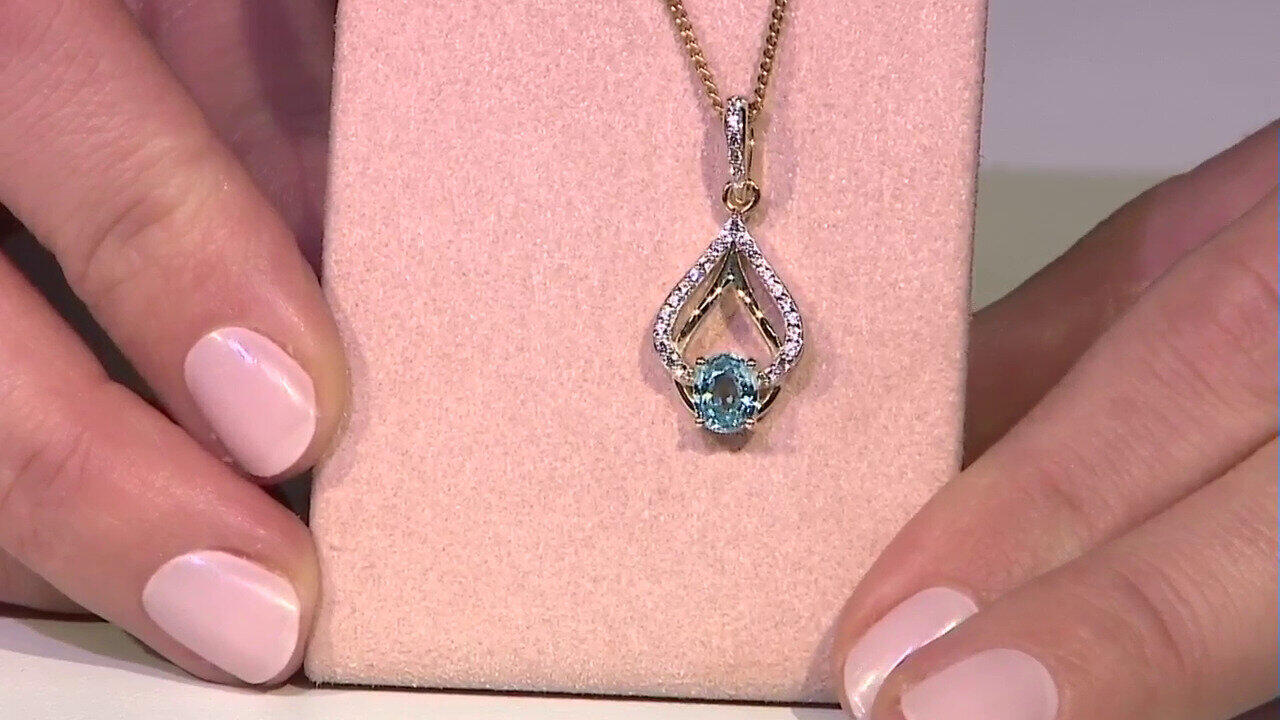 Video 9K Ratanakiri Zircon Gold Pendant