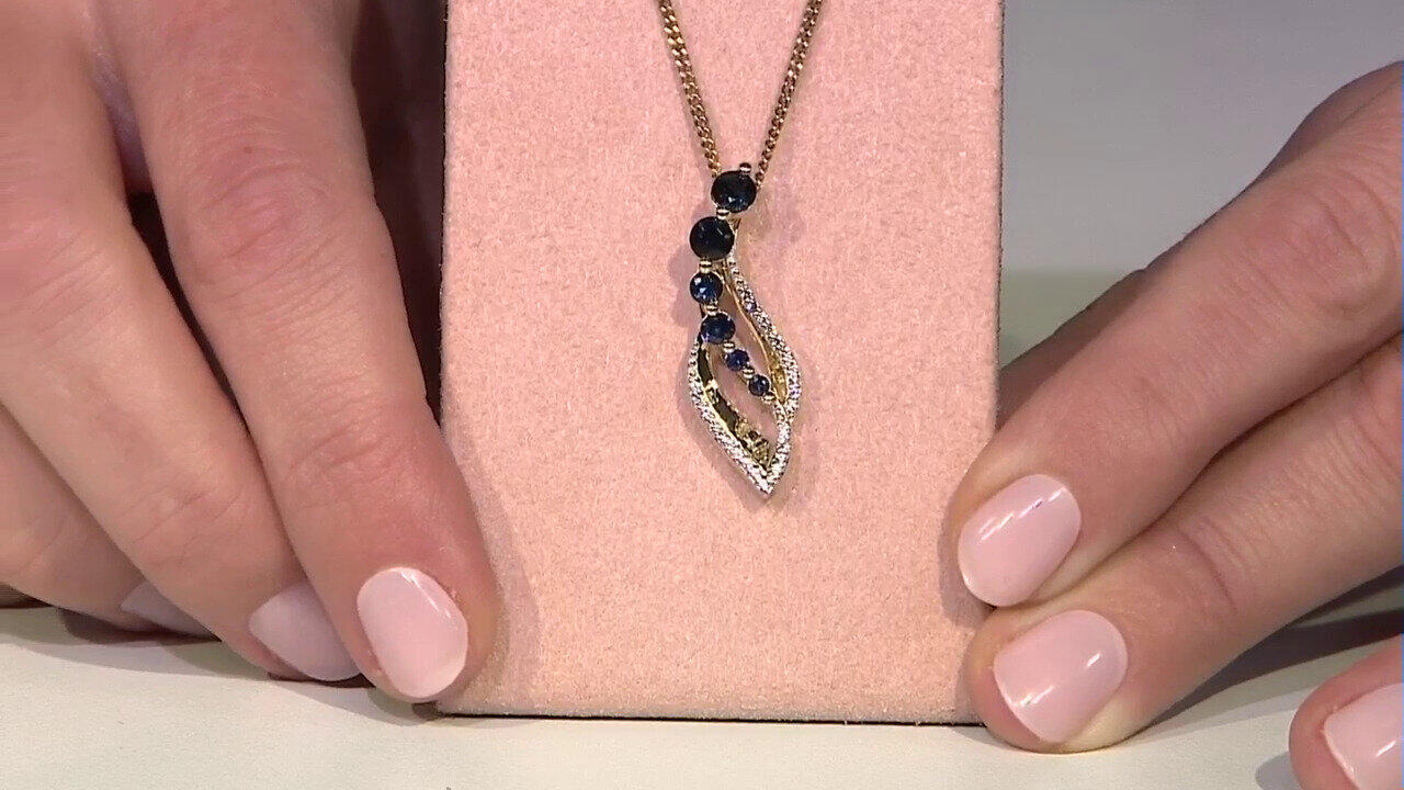 Video 9K Blue Kings Plains Sapphire Gold Pendant
