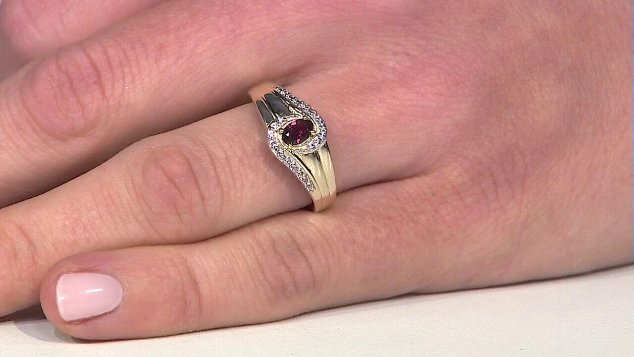 Video 9K Songea Ruby Gold Ring