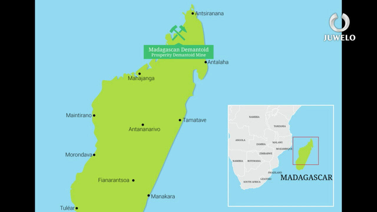 Video Anillo en oro con Demantoide de Madagascar