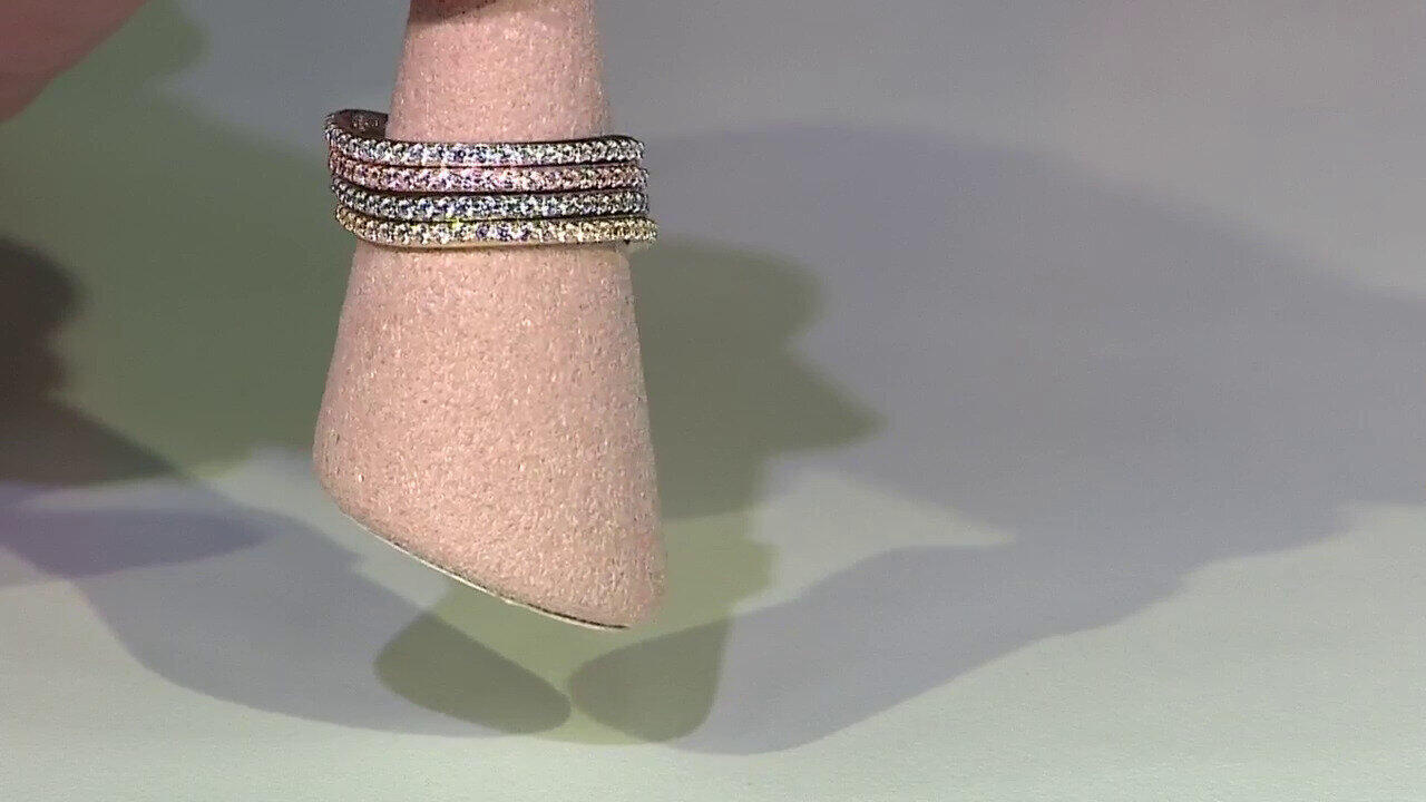 Video Zilveren ring met zirkonen