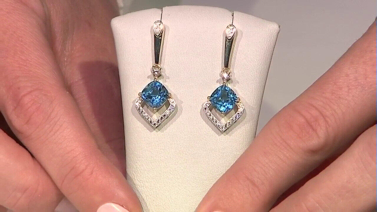 Video 9K Marambaia Topaz Gold Earrings