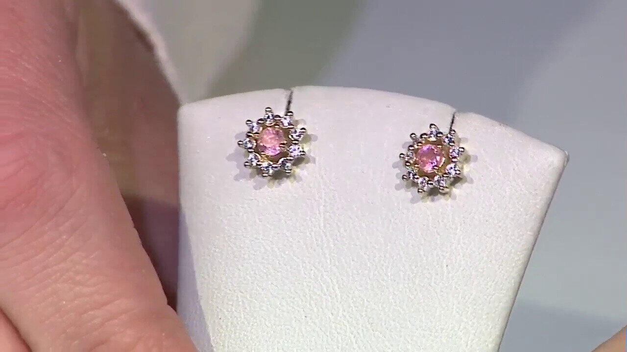 Video Boucles d'oreilles en or et Pezzottaïte