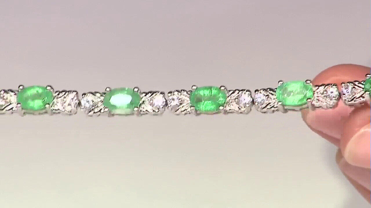 Video Sambia-Smaragd-Silberarmband