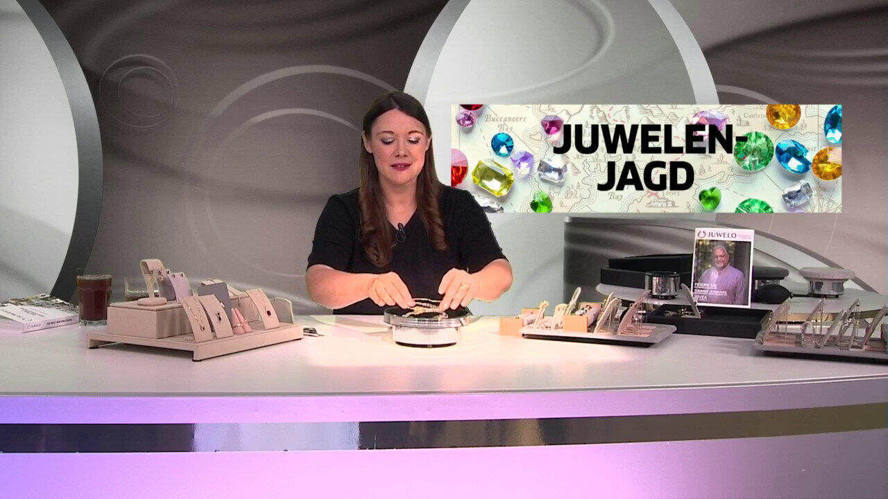 Video Collar en plata con Diamante champán