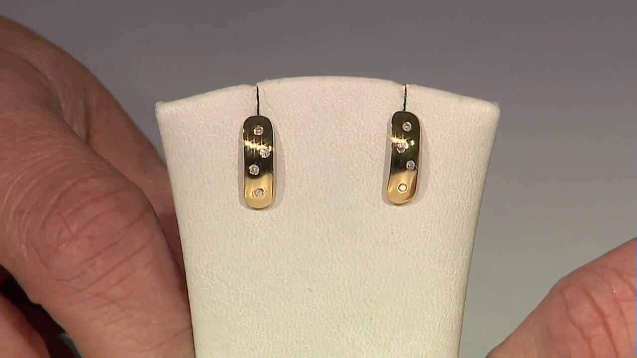 Video Orecchini in argento con Diamante I2 (I)