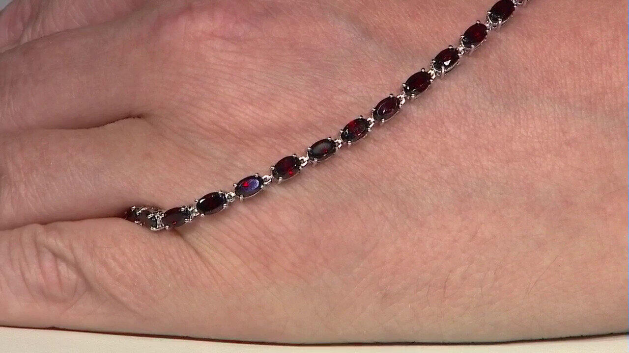 Video Granat-Silberarmband