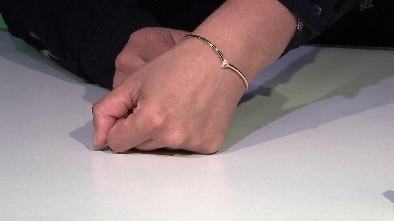 Video Bracciale in argento con Zircone (Adela Silber)