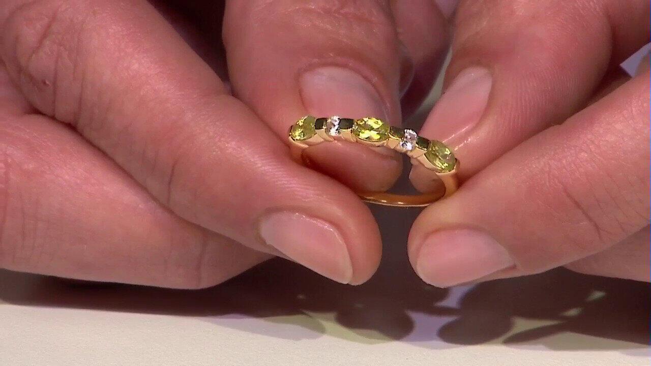 Video Zilveren ring met Sfeenkristallen