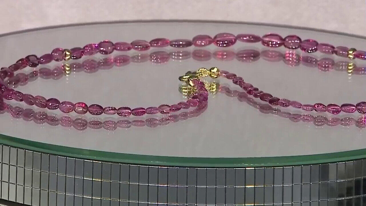 Video Collier en or et Tourmaline rose du Nigéria (CUSTODANA)