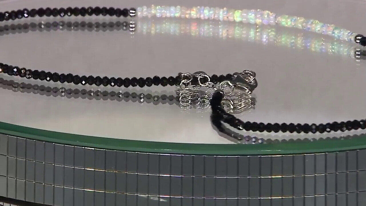 Video Black Spinel Silver Necklace