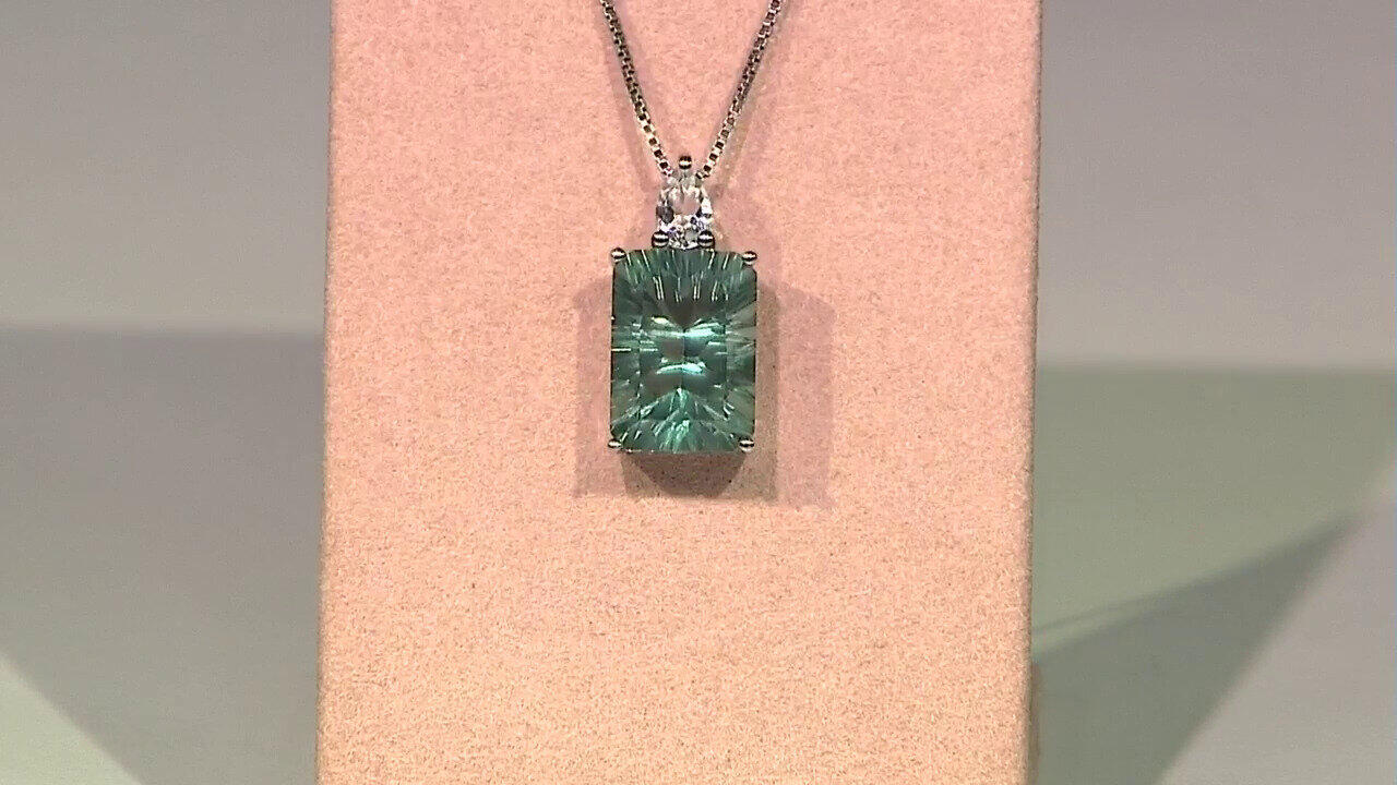 Video Green Fluorite Silver Pendant