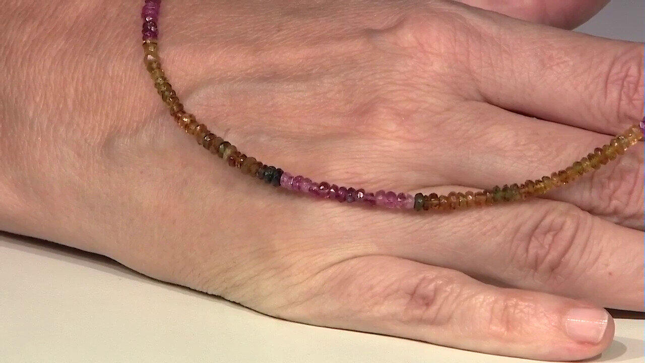 Video Nigerian Pink Tourmaline Silver Necklace