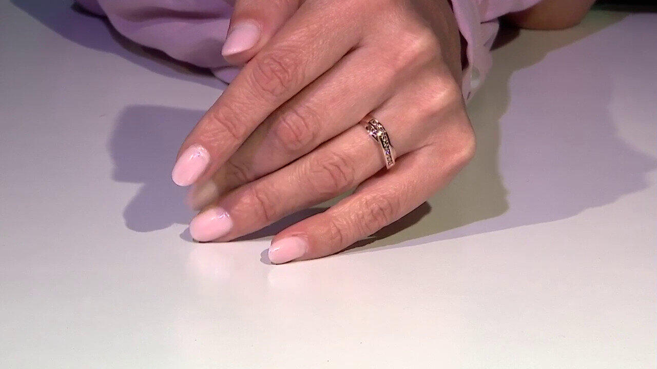 Video Anillo en oro con Diamante rosa de Francia de Argyle SI1 (Annette)