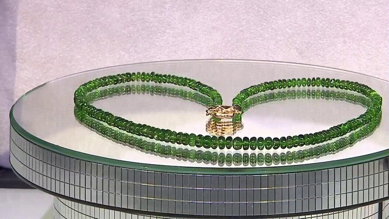 Video Russischer Diopsid-Goldhalskette