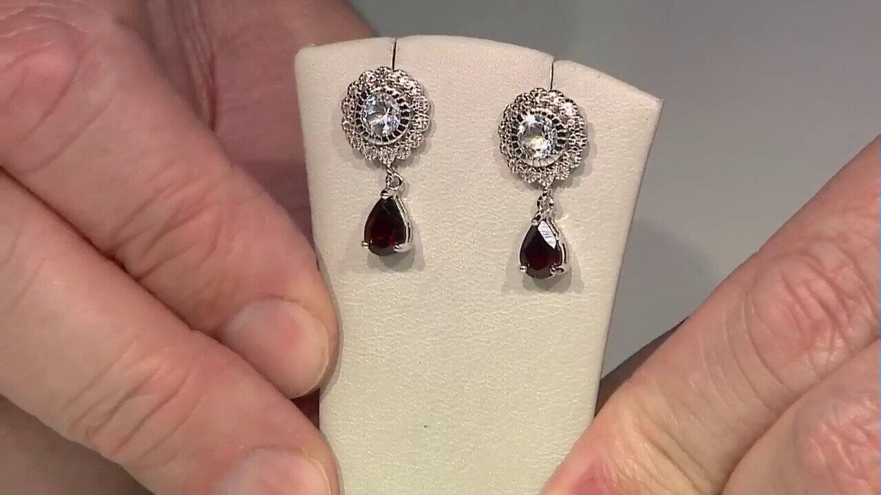 Video Orecchini in argento con Granato