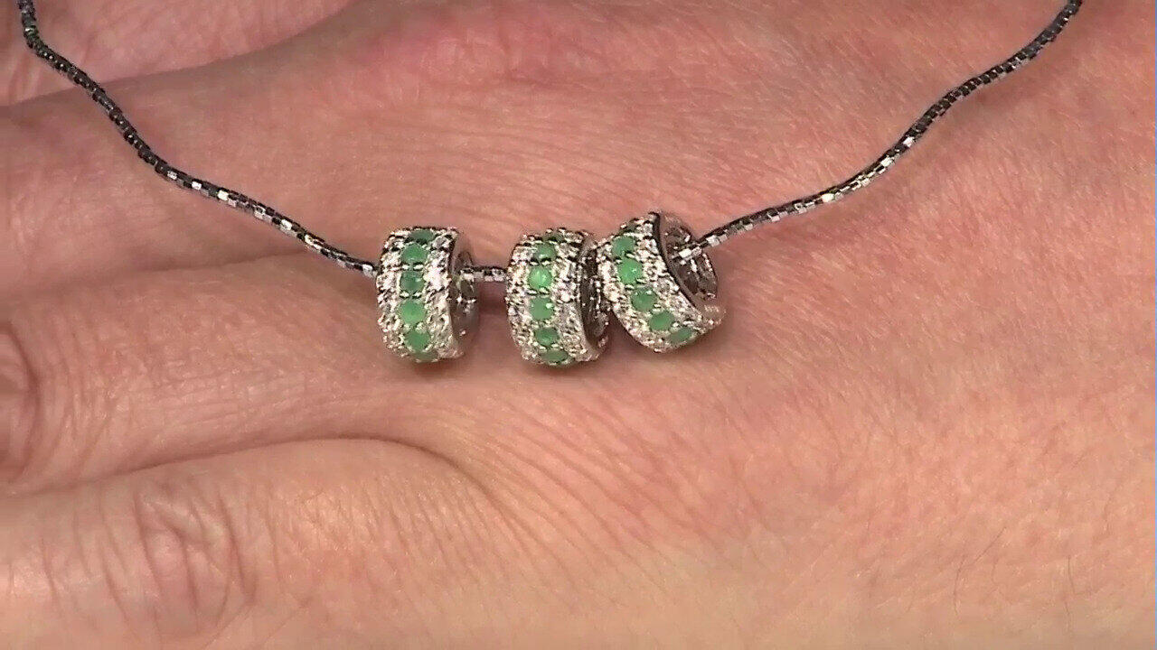 Video Sambia-Smaragd-Silberanhänger (MONOSONO COLLECTION)