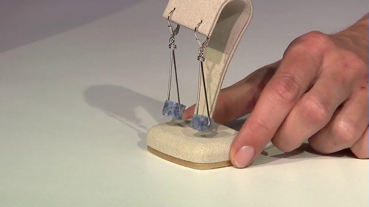 Video Boucles d'oreilles en argent et Sodalite (MONOSONO COLLECTION)