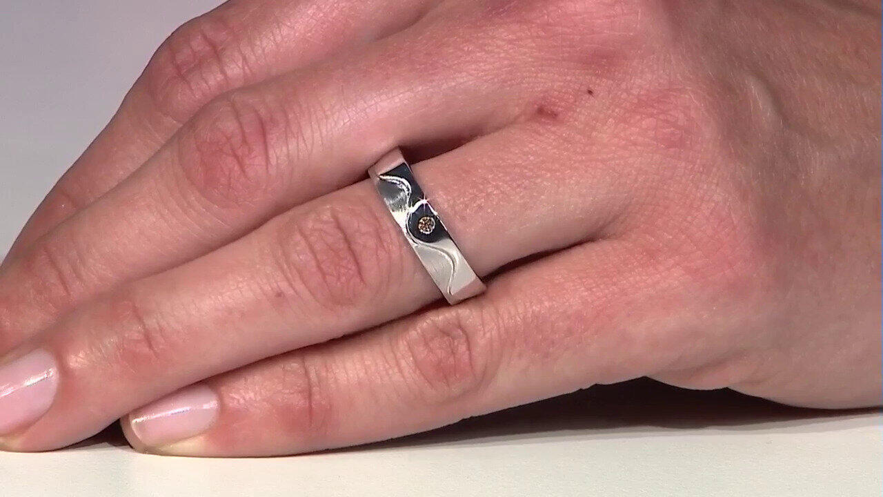 Video Anillo en plata con Diamante champán I2 (de Melo)