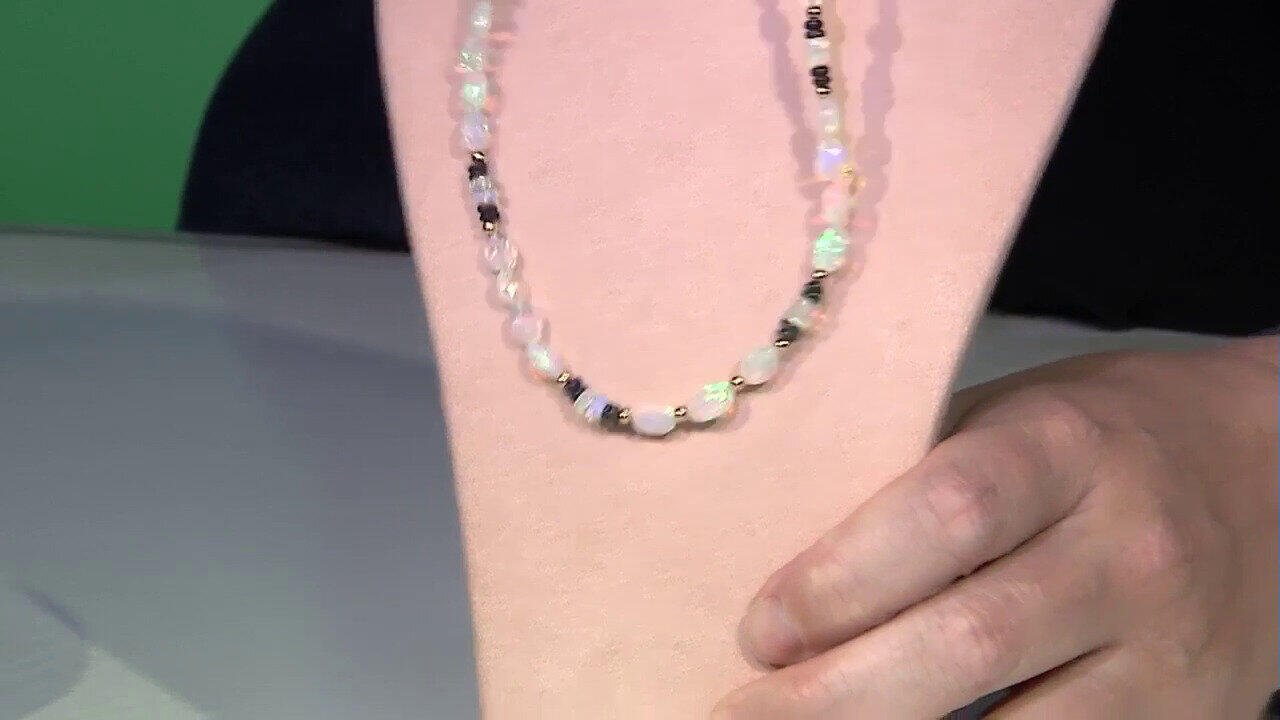 Video Collar en plata con Ópalo de Welo