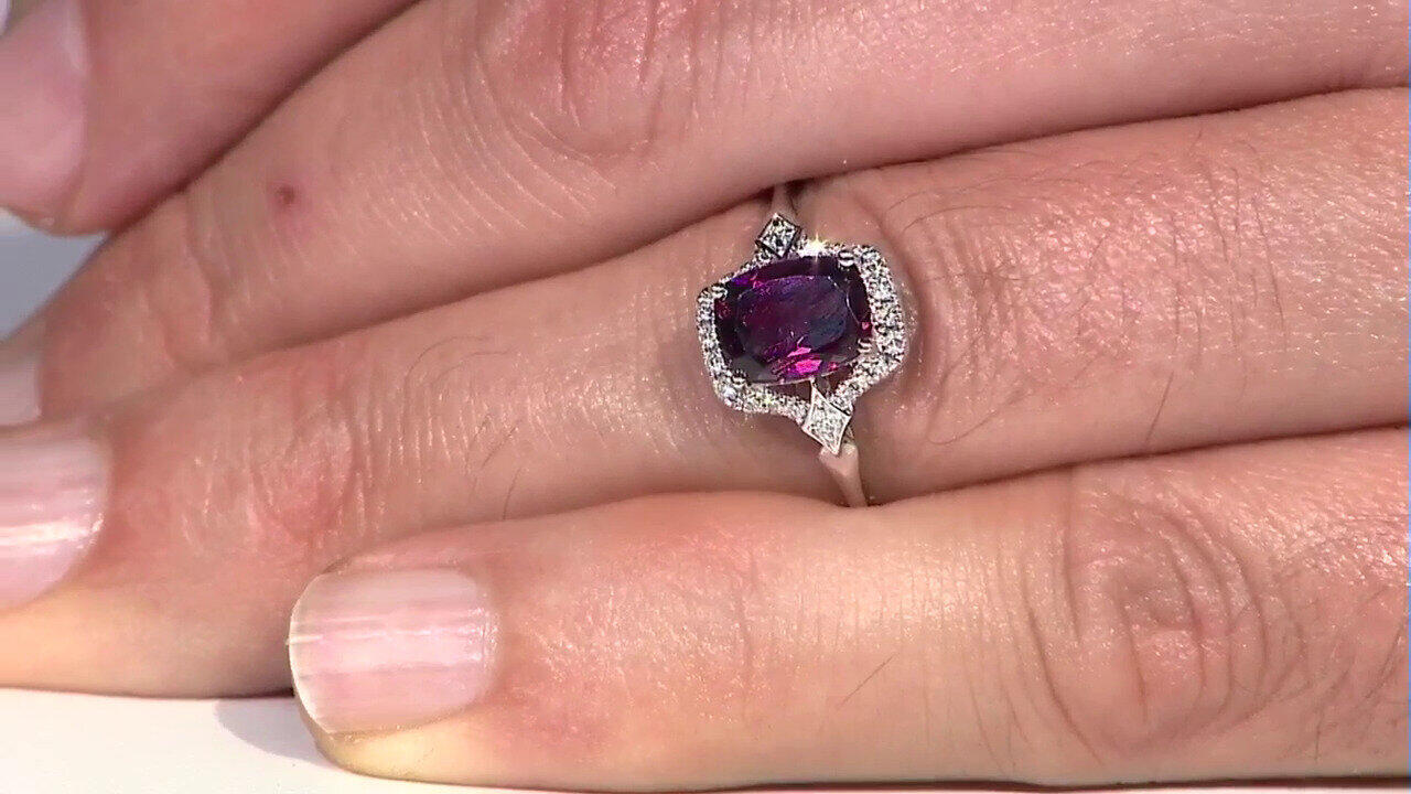 Video Bague en or et Grenat Rhodolite (CIRARI)