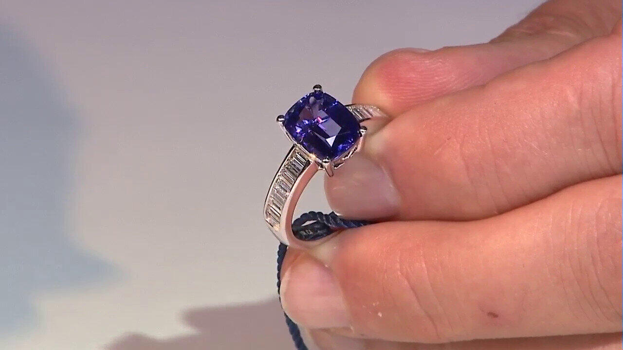 Video Anillo en oro con Tanzanita AAA (CIRARI)