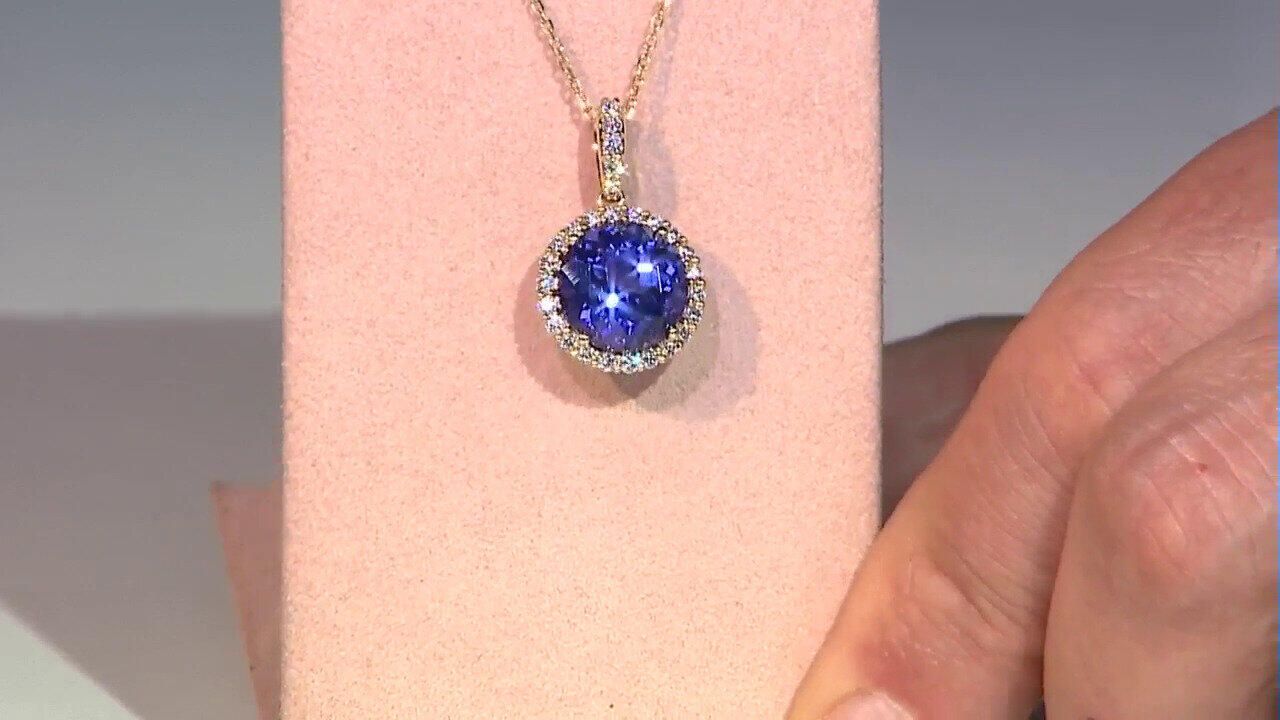Video Collar en oro con Tanzanita AAA (CIRARI)