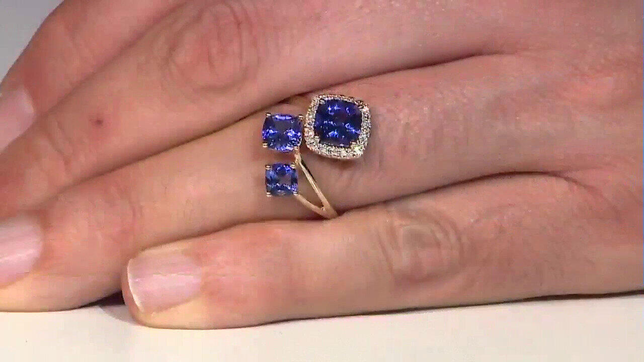 Video 14K AAA Tanzanite Gold Ring (CIRARI)
