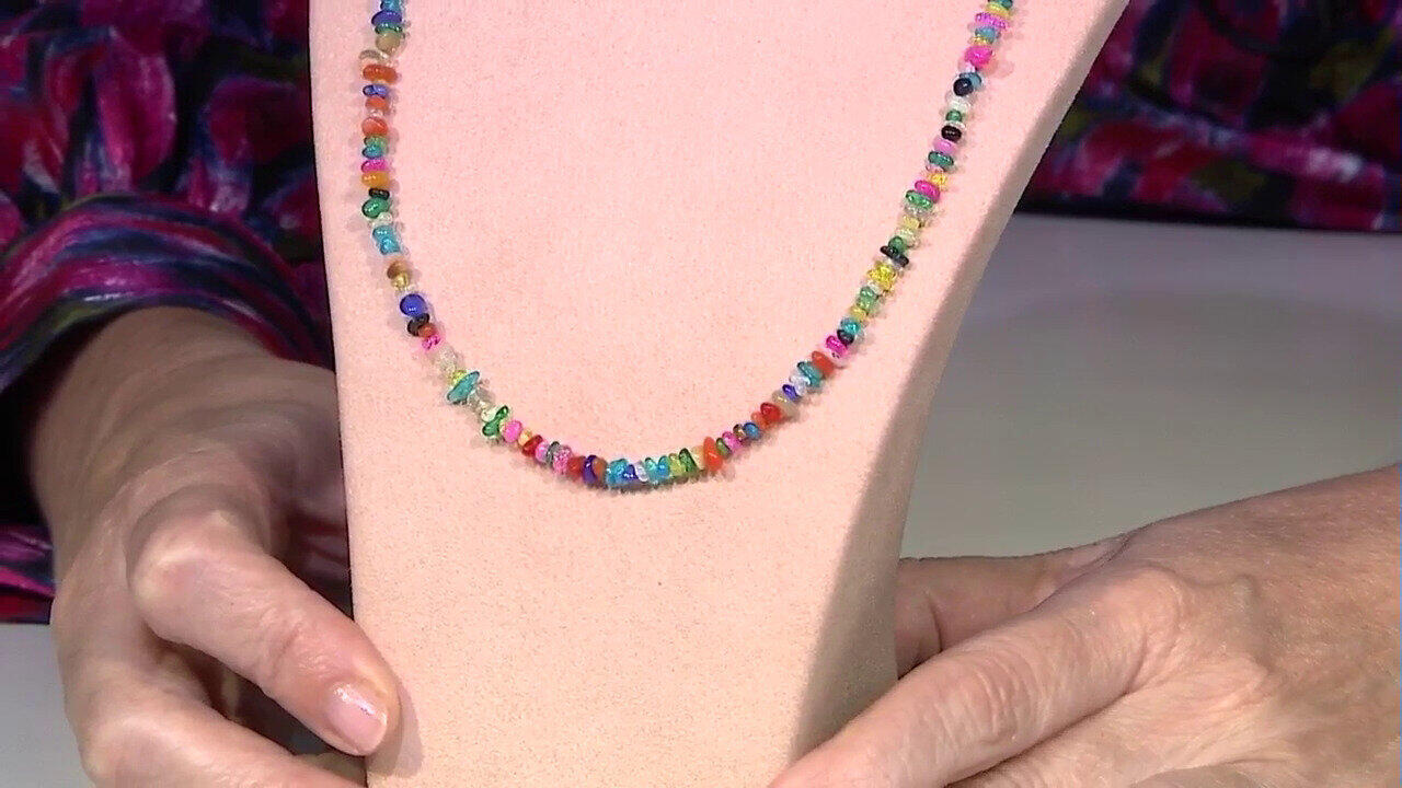 Video Collar en plata con Ópalo de Etiopía