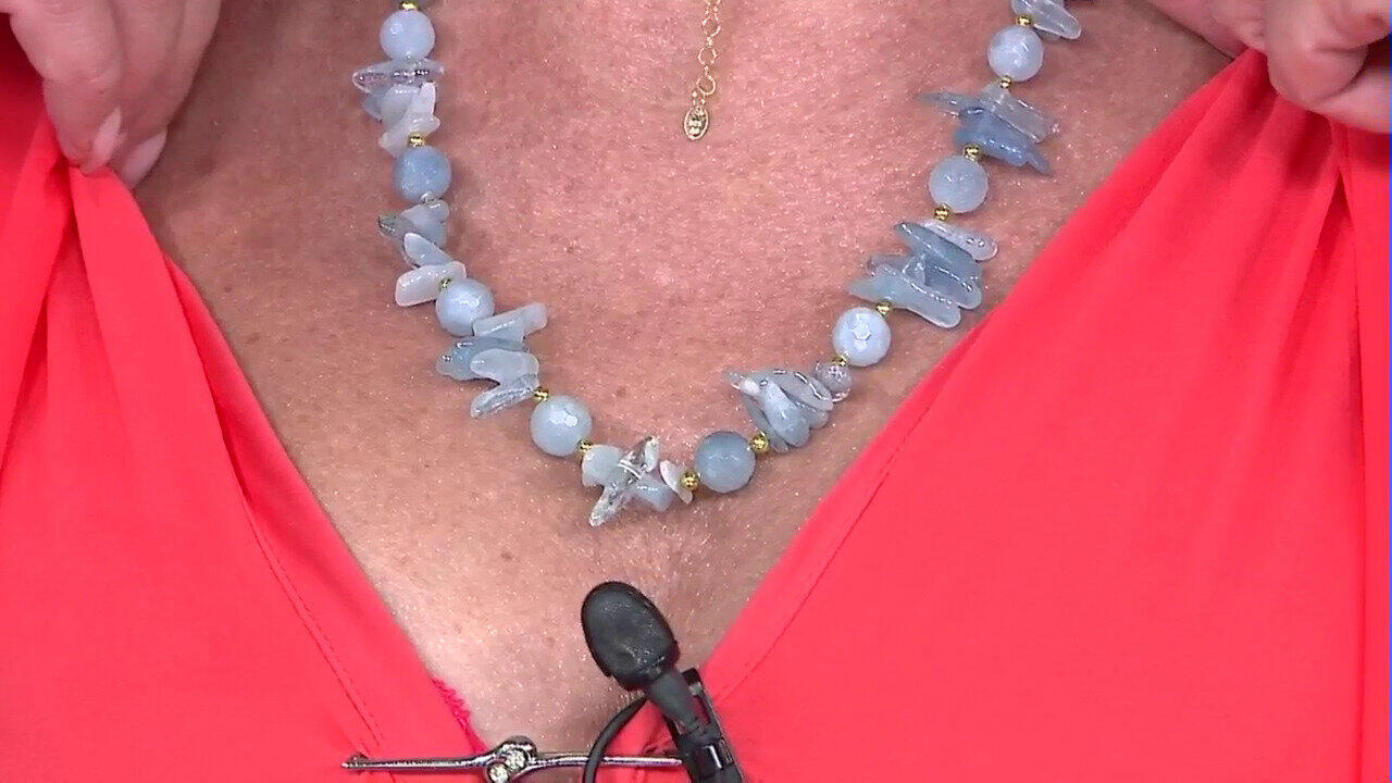 Video Collar en plata con Aguamarina de Brasil
