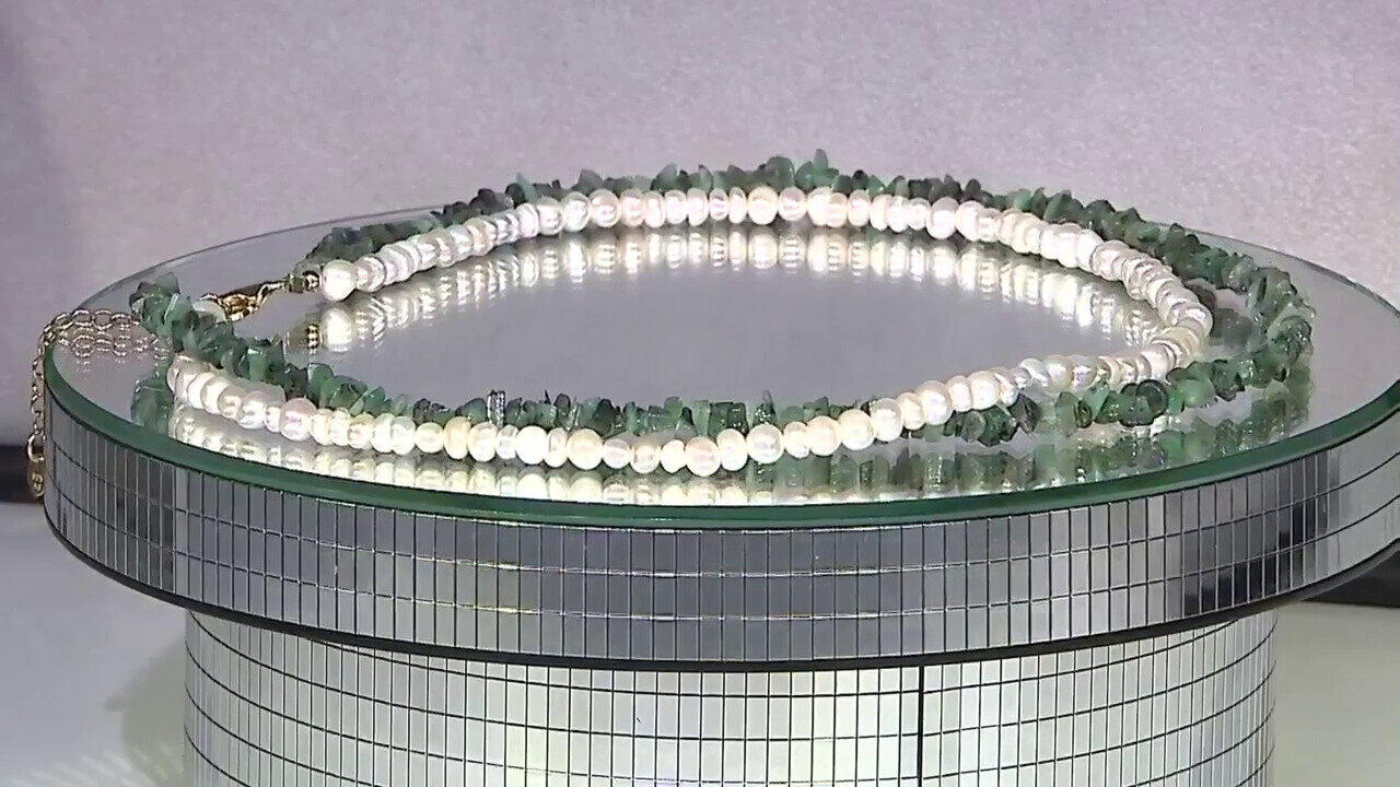 Video Collar en plata con Esmeralda de Zambia