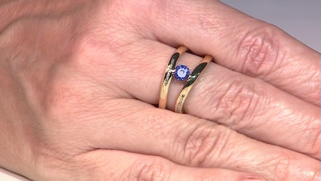 Video Anillo en oro con Tanzanita AAA (de Melo)