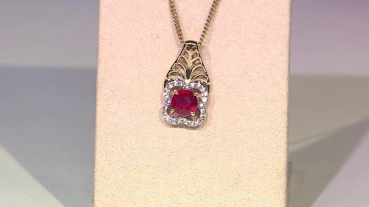 Video Pendentif en or et Rubis de Madagascar (Ornaments by de Melo)