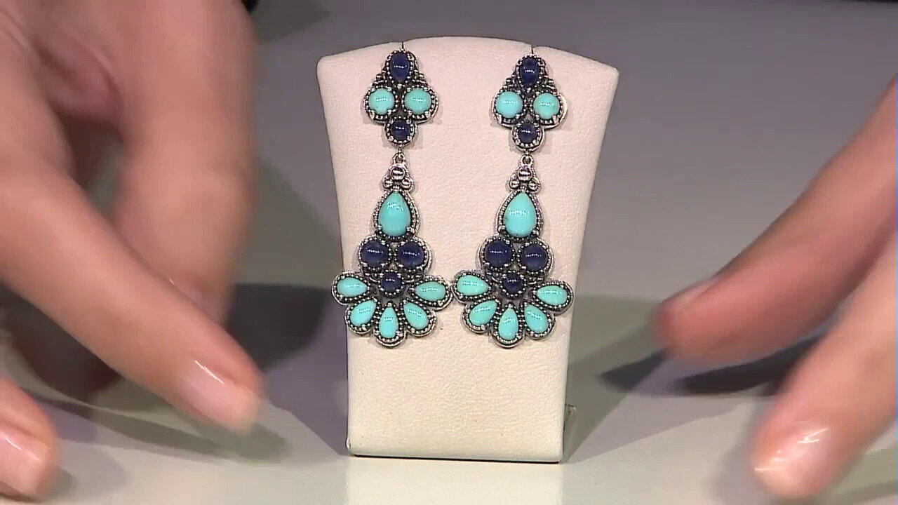 Video Pendientes en plata con Turquesa (Desert Chic)