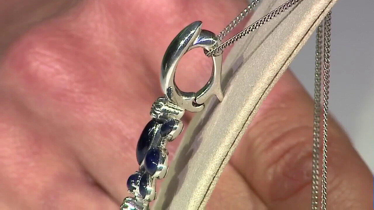 Video Sodalite Silver Pendant (Desert Chic)