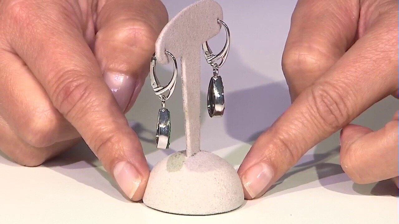 Video Uvarovite Silver Earrings (Bali Barong)