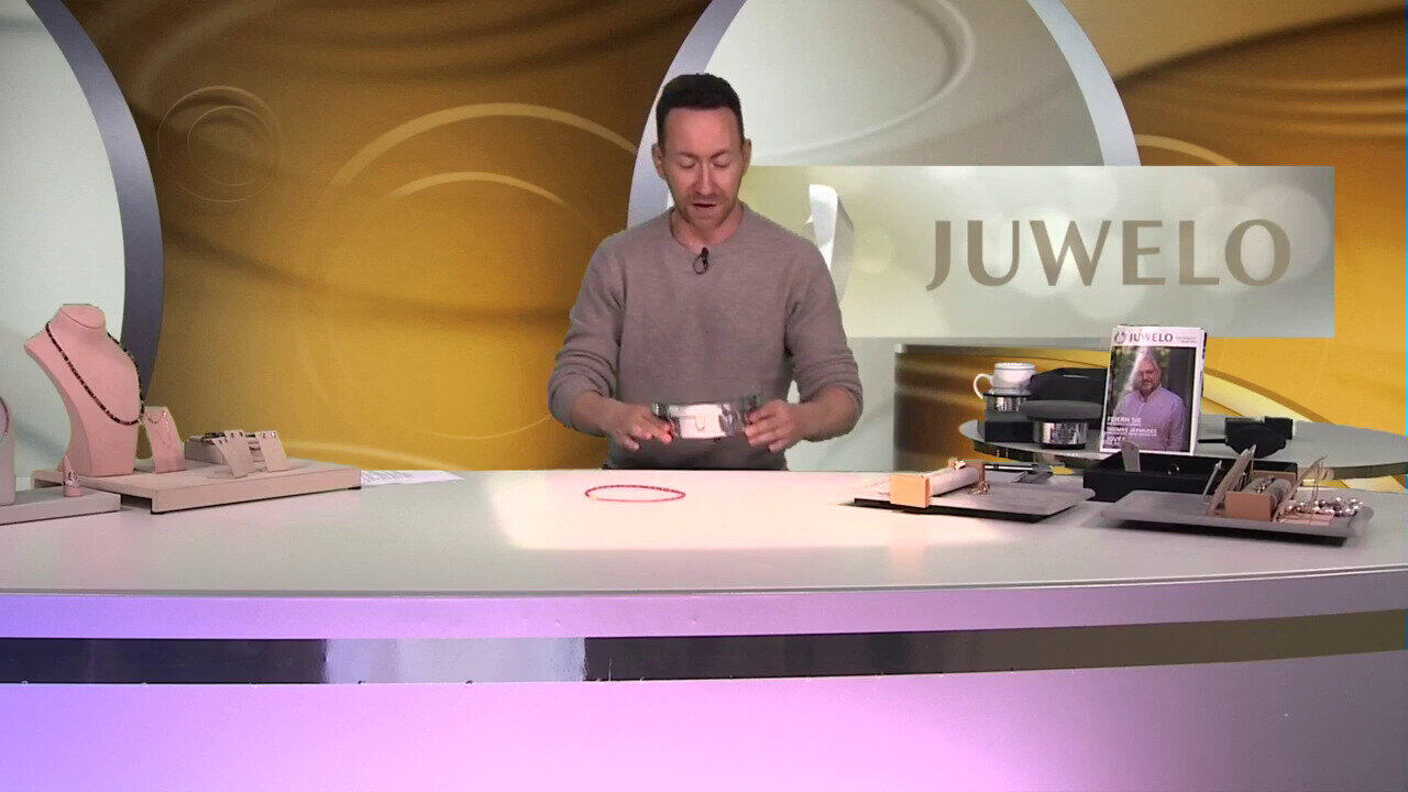 Video Pinkfarbener Turmalin-Goldhalskette