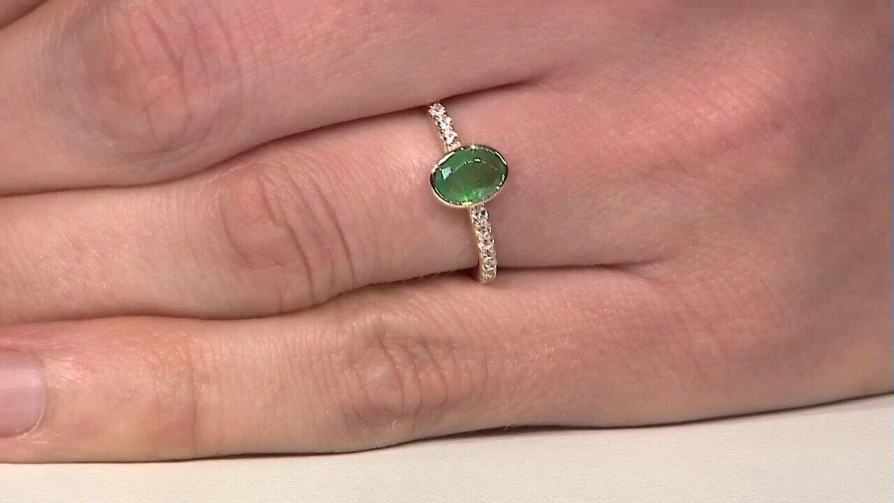 Video Anillo en oro con Esmeralda de Zambia