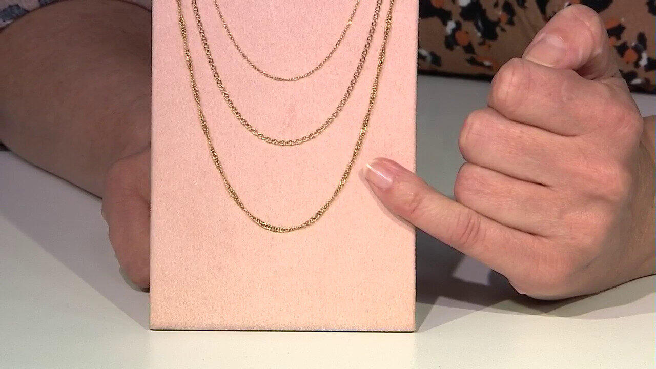 Video Gelbgold-Singapurkette - 45 cm - 2,38 g