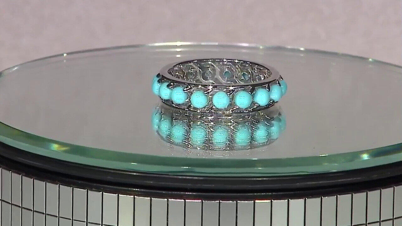 Video Sleeping Beauty-Türkis-Silberring