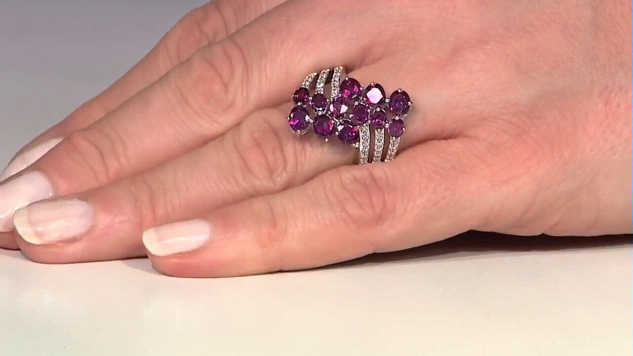 Video Anillo en plata con Rodolita