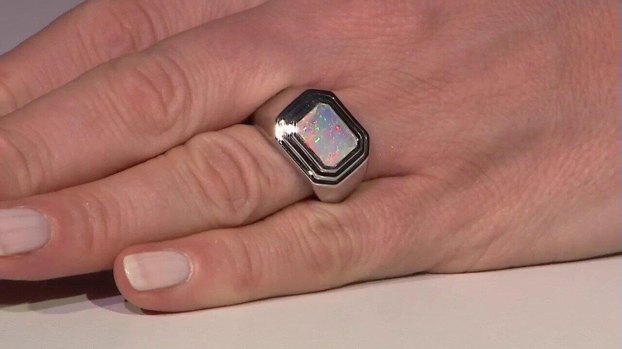 Video Zilveren ring met een Welo-opaal